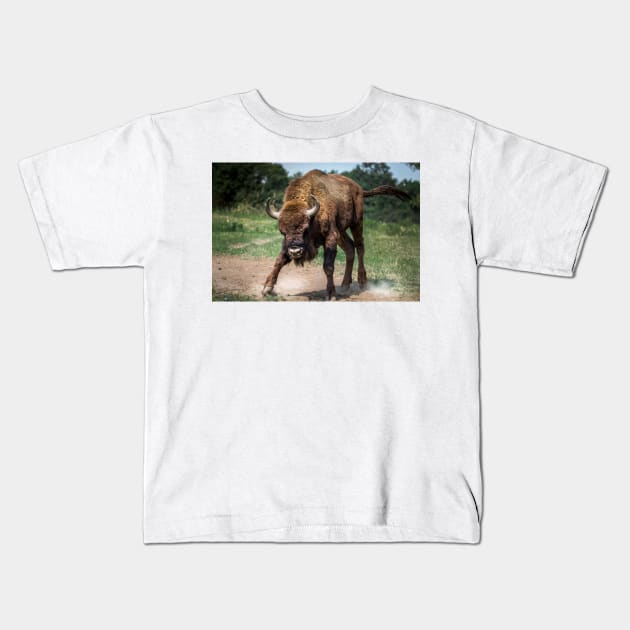 Baby Bison Kids T-Shirt by kawaii_shop